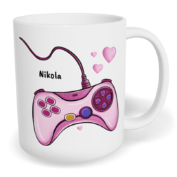 Hrnek klasický velký s vlastním potiskem - Ovladače holka