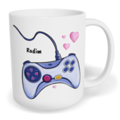 Hrnek klasický malý s vlastním potiskem - Ovladače kluk