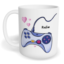 Hrnek klasický malý s vlastním potiskem - Ovladače kluk