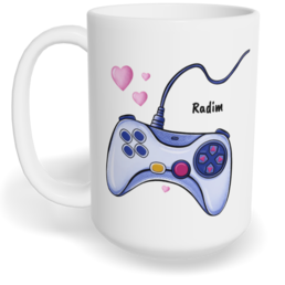Hrnek klasický velký s vlastním potiskem - Ovladače kluk
