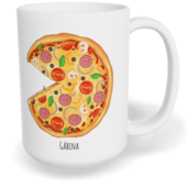 Hrnek klasický velký s vlastním potiskem - Pizza holka - párový
