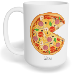 Hrnek klasický velký s vlastním potiskem - Pizza holka - párový