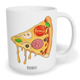 Hrnek klasický malý s vlastním potiskem - Pizza kluk - párový