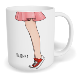 Hrnek klasický malý s vlastním potiskem - Líbej mě holka - párový