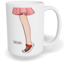 Hrnek klasický velký s vlastním potiskem - Líbej mě holka - párový