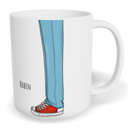 Hrnek klasický malý s vlastním potiskem - Líbej mě kluk - párový