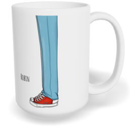 Hrnek klasický velký s vlastním potiskem - Líbej mě kluk - párový