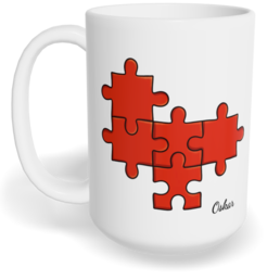 Hrnek klasický velký s vlastním potiskem - Chybějící puzzle kluk - párový