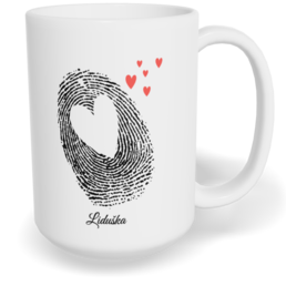 Hrnek klasický velký s vlastním potiskem - Otisk holka - párový