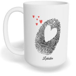 Hrnek klasický velký s vlastním potiskem - Otisk holka - párový