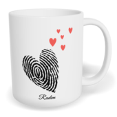 Hrnek klasický malý s vlastním potiskem - Otisk kluk - párový