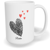 Hrnek klasický velký s vlastním potiskem - Otisk kluk - párový