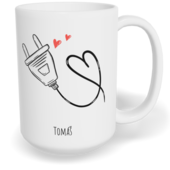 Hrnek klasický velký s vlastním potiskem - Zásuvka kluk - párový