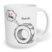 Hrnek klasický malý s vlastním potiskem - Matka a šroubek holka - párový