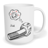 Hrnek klasický malý s vlastním potiskem - Matka a šroubek kluk - párový