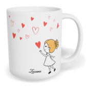 Hrnek klasický malý s vlastním potiskem - Bublifuk holka - párový