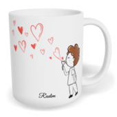 Hrnek klasický malý s vlastním potiskem - Bublifuk kluk - párový