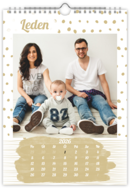 Fotokalendář nástěnný na výšku - Jemný neutral