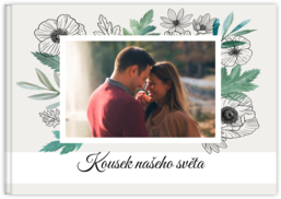 Fotokniha na šírku s pevnou väzbou a kvalitným papierom - Silent Flowers