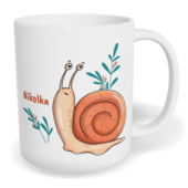 Hrnek klasický malý s vlastním potiskem - Hlemýžď