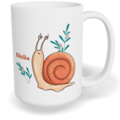 Hrnek klasický velký s vlastním potiskem - Hlemýžď