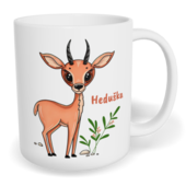 Hrnek klasický malý s vlastním potiskem - Antilopa