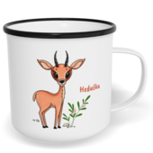 Hrnek plecháček s potiskem na míru - Antilopa