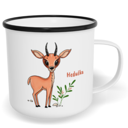 Hrnek plecháček s potiskem na míru - Antilopa