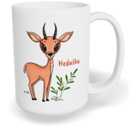 Hrnek klasický velký s vlastním potiskem - Antilopa