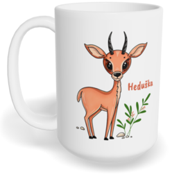 Hrnek klasický velký s vlastním potiskem - Antilopa