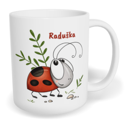 Hrnek klasický malý s vlastním potiskem - Beruška