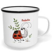Hrnek plecháček s potiskem na míru - Beruška