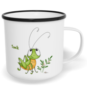 Hrnek plecháček s potiskem na míru - Cvrček