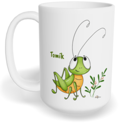 Hrnek klasický velký s vlastním potiskem - Cvrček