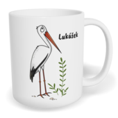 Hrnek klasický malý s vlastním potiskem - Čáp