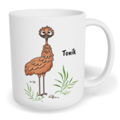 Hrnek klasický malý s vlastním potiskem - Emu