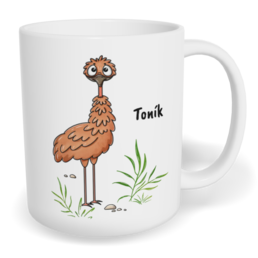 Hrnek klasický malý s vlastním potiskem - Emu