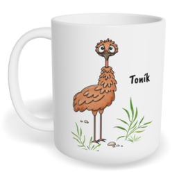 Hrnek klasický malý s vlastním potiskem - Emu