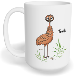 Hrnek klasický velký s vlastním potiskem - Emu