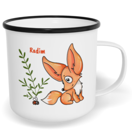 Hrnek plecháček s potiskem na míru - Fenek