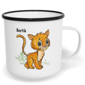 Hrnek plecháček s potiskem na míru - Gepard