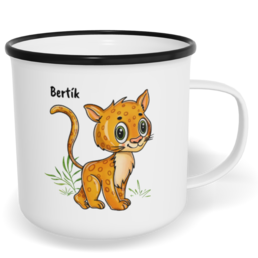 Hrnek plecháček s potiskem na míru - Gepard