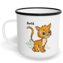 Hrnek plecháček s potiskem na míru - Gepard