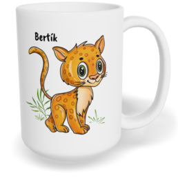 Hrnek klasický velký s vlastním potiskem - Gepard