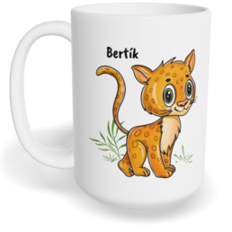 Hrnek klasický velký s vlastním potiskem - Gepard