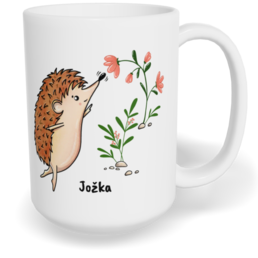 Hrnek klasický velký s vlastním potiskem - Ježek