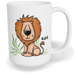 Hrnek klasický velký s vlastním potiskem - Lev