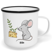 Hrnek plecháček s potiskem na míru - Myš