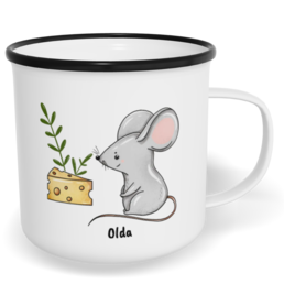 Hrnek plecháček s potiskem na míru - Myš
