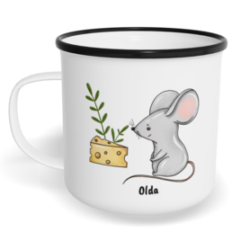 Hrnek plecháček s potiskem na míru - Myš